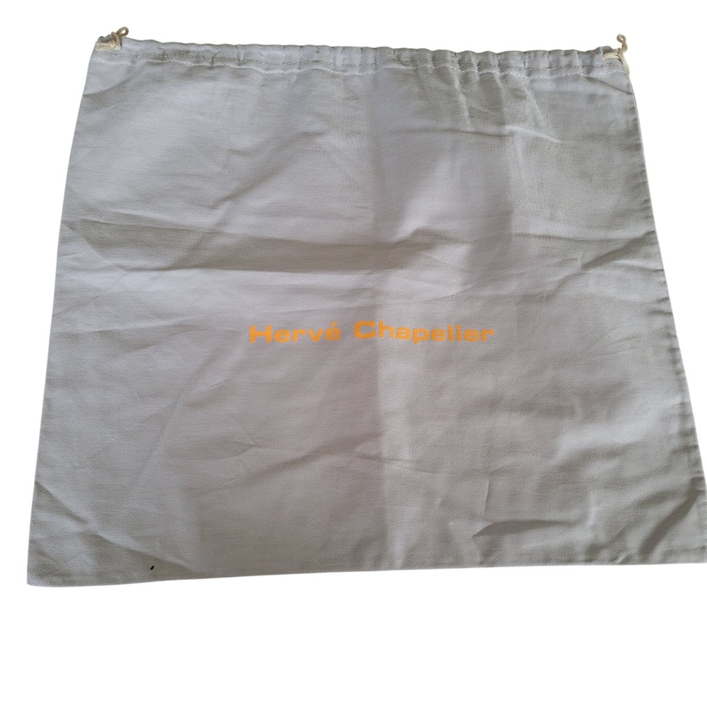 Herve Chapelier Dust Bag‎ Large Gray Cotton Drawstring Handbag Cover 19x18